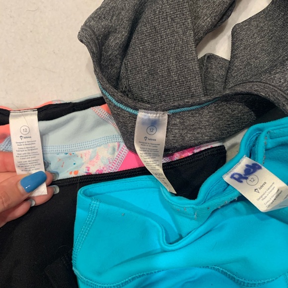Lululemon Ivivva Girls Size 12 Lot Leggings,shorts - Picture 4 of 6